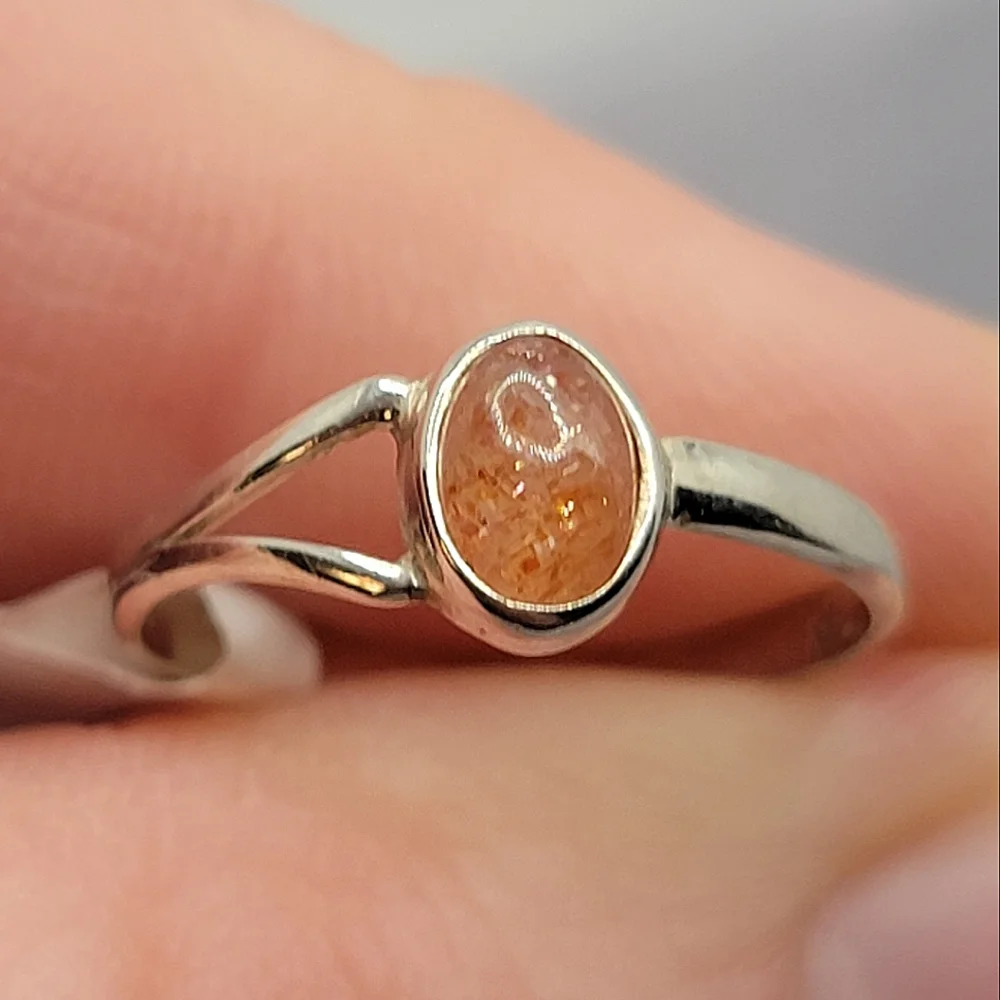 925 Sterling Silver sterling sunstone